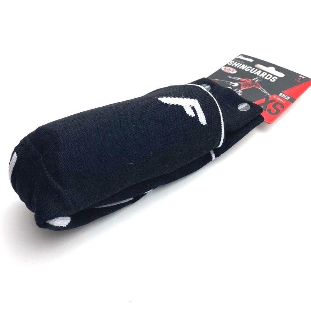 Shinguards X-Small Plastic Shell Franklin Sports Soccer sock black Up to 4'